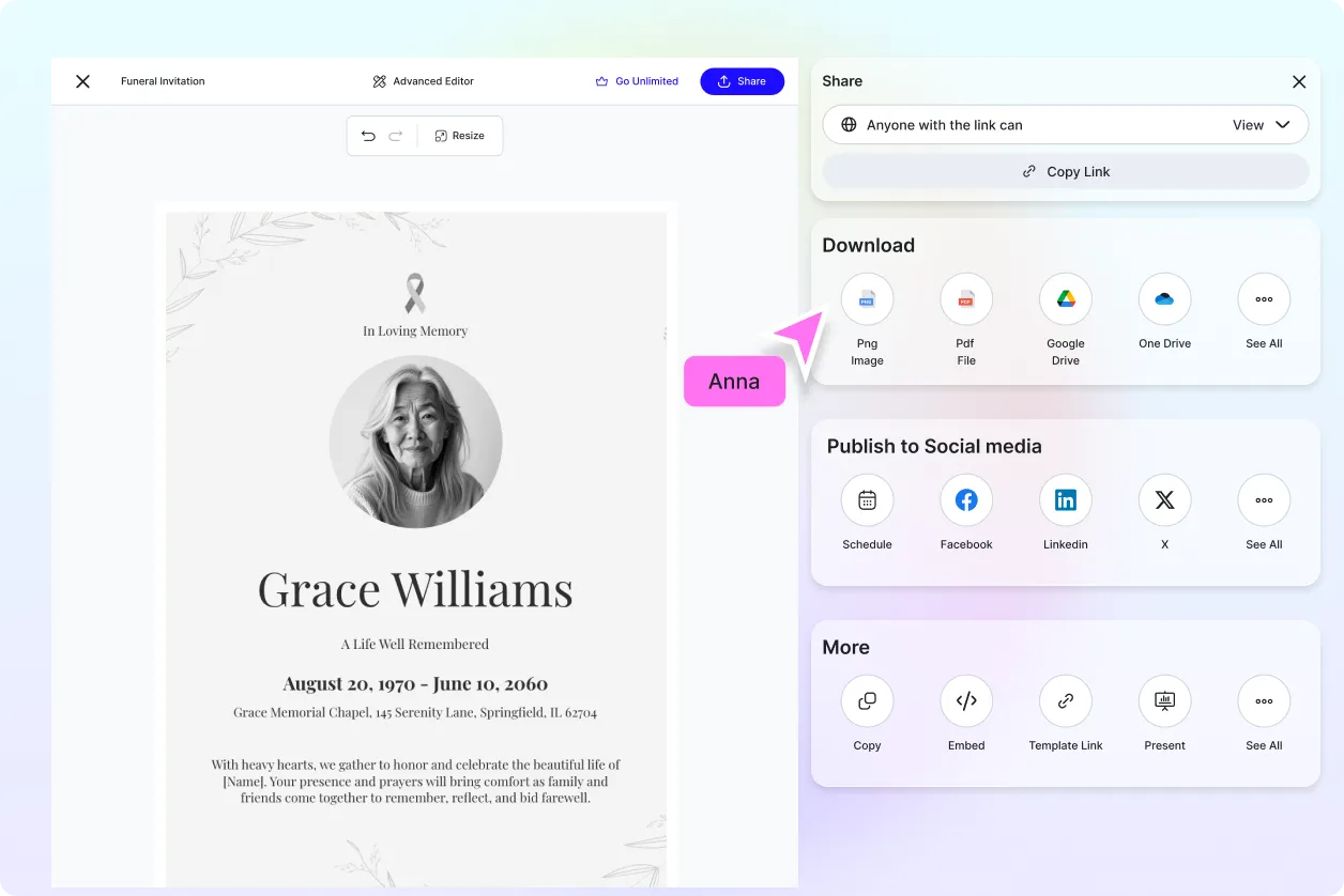 Free AI Funeral Invitation Generator, Online Memorial Card Maker Free AI Funeral Invitation Generator, Online Memorial Card Maker